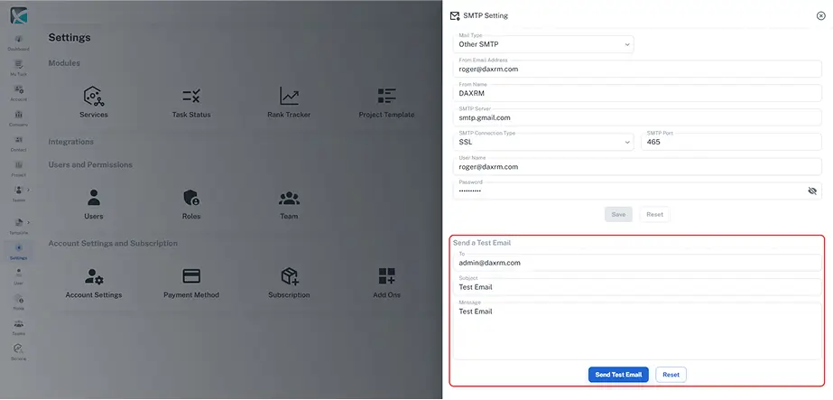 Report Scheduling-Custom SMTP