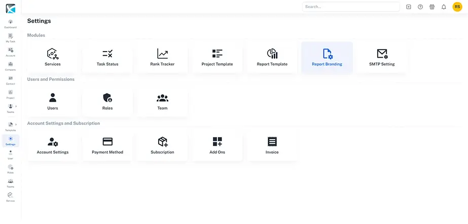 Report Scheduling - Settings